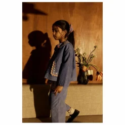 Pantalon Mouna Velours Côtelé | Bleu