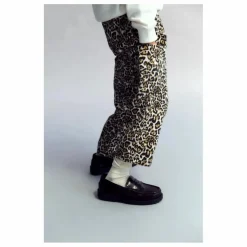 Pantalon Nelia Léopard Coton Bio | Beige