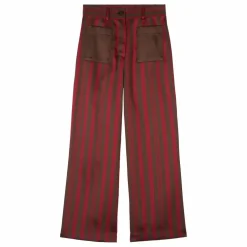 Pantalon Niza Rayé | Marron
