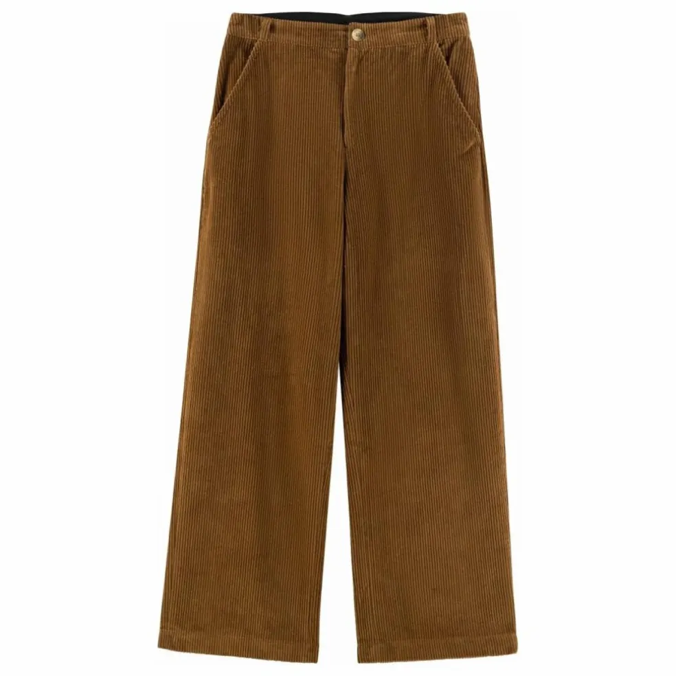 Pantalon Pamira Velours Côtelé Coton Bio | Marron