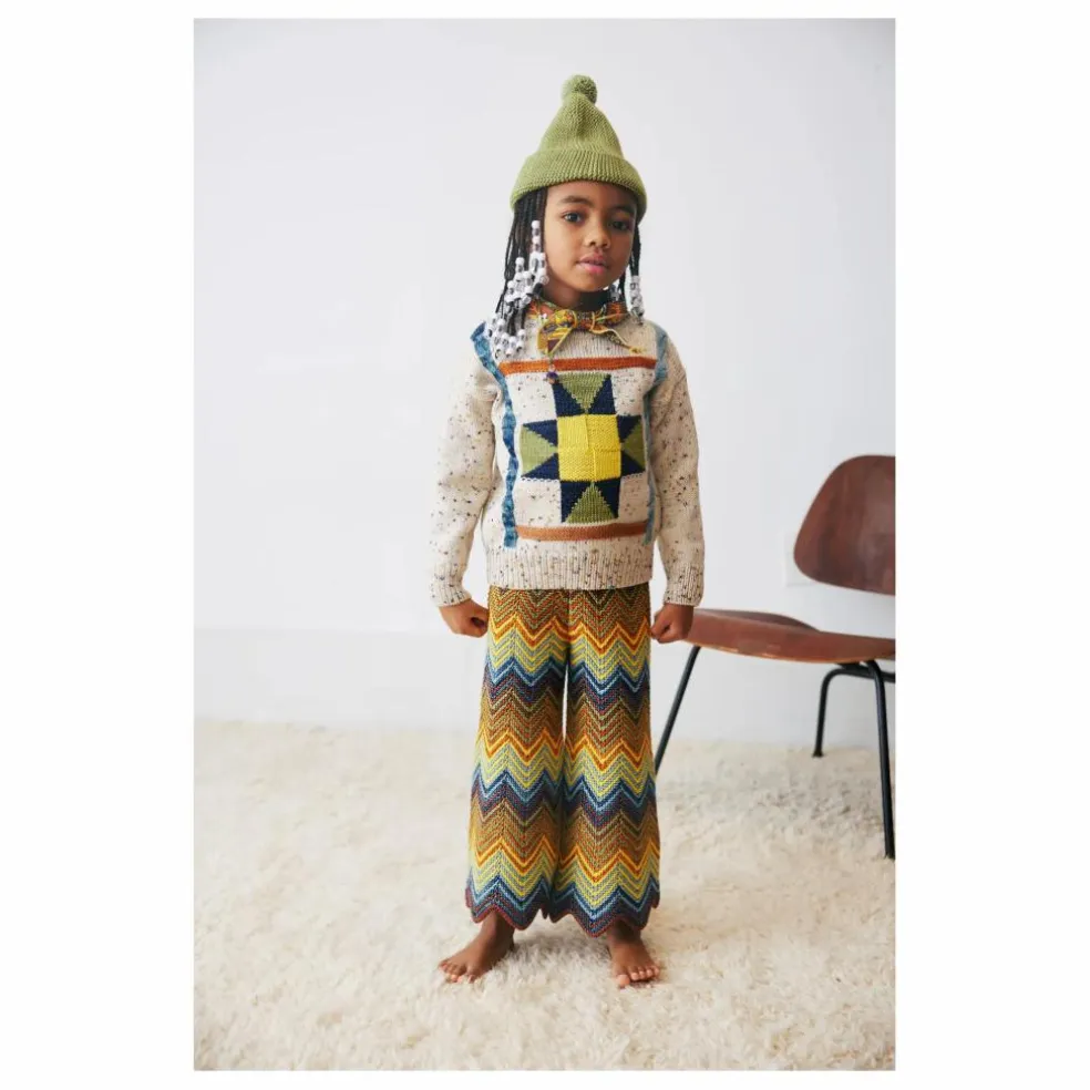 Pantalon Parlor Chevron Laine Mérinos | Jaune