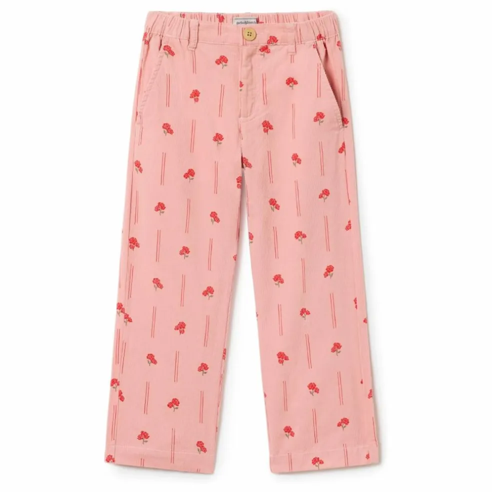 Pantalon Peony Velours Côtelé Mini | Rose