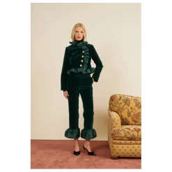 Pantalon Percy Velours Laine | Vert