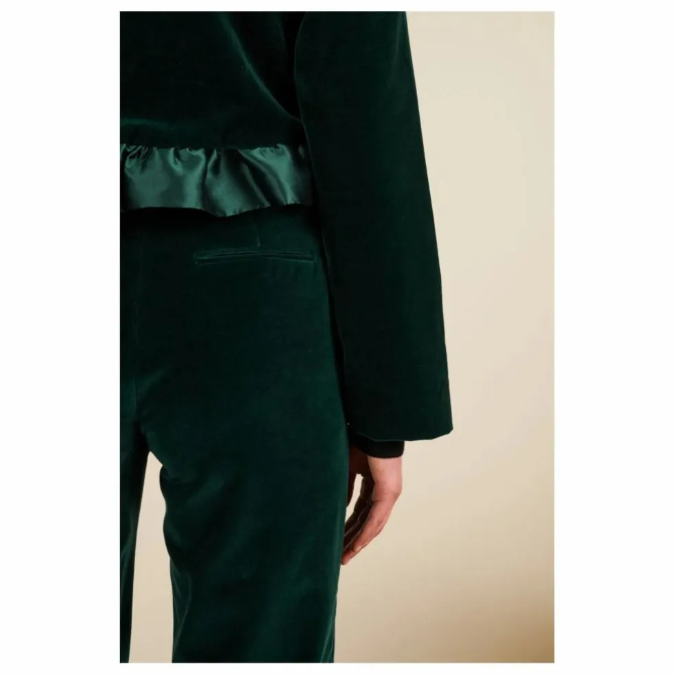 Pantalon Percy Velours Laine | Vert