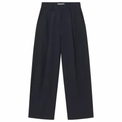 Pantalon Pinces Laine | Bleu marine