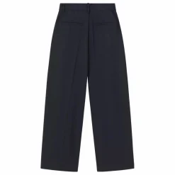 Pantalon Pinces Laine | Bleu marine