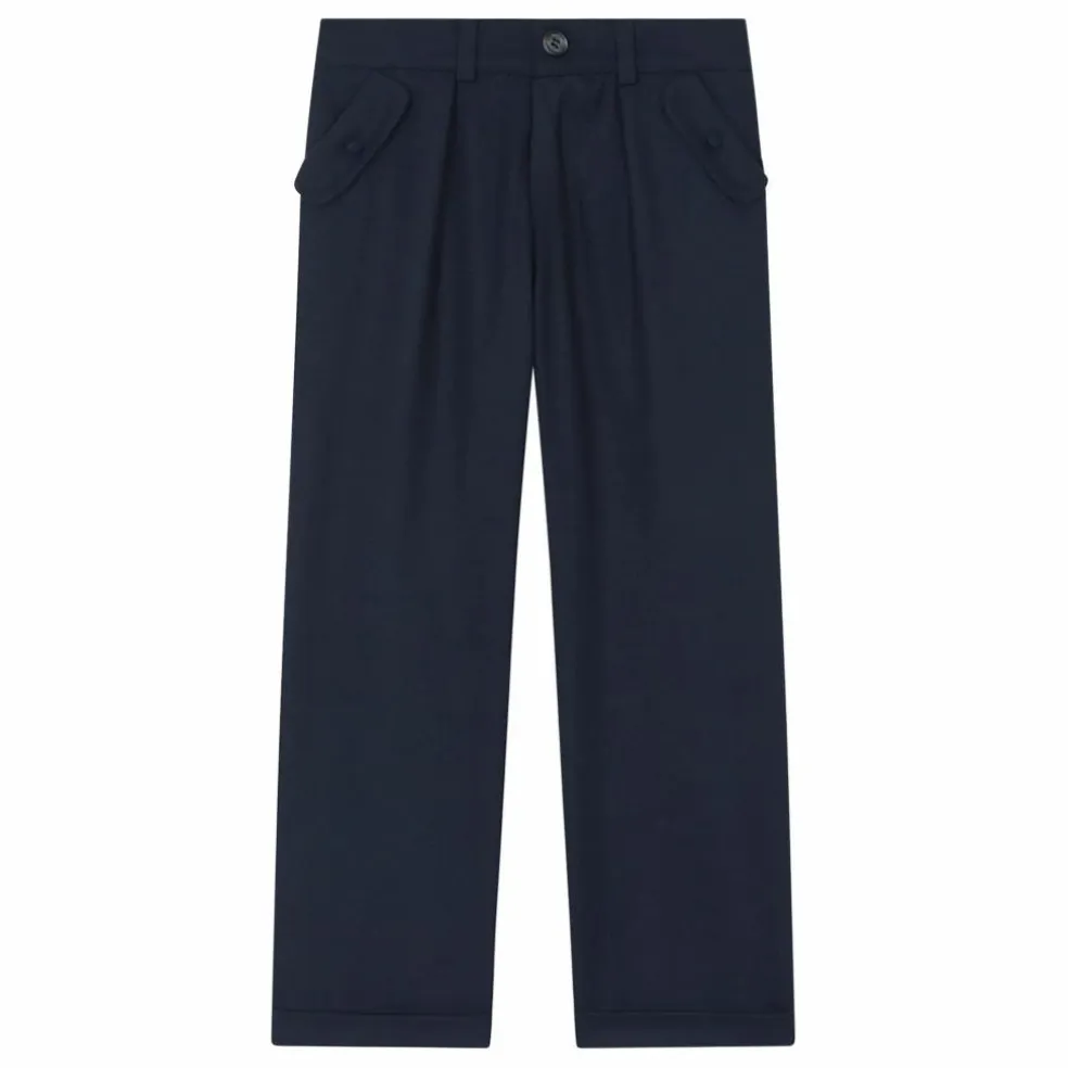 Pantalon Poches Revers | Bleu marine