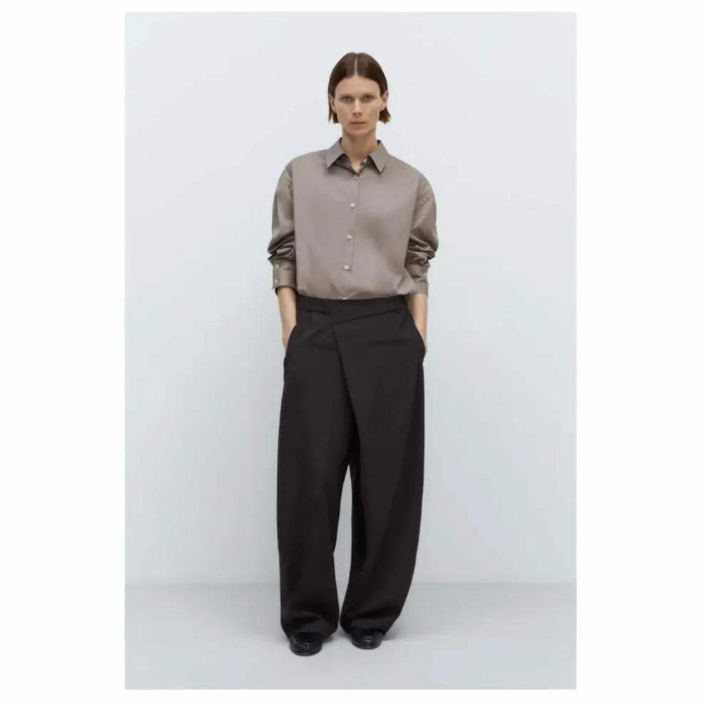 Pantalon Portefeuille Tailoring Laine Vierge | Marron