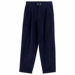 Pantalon Prom Velours Côtelé Coton Bio | Bleu marine