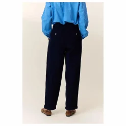 Pantalon Prom Velours Côtelé Coton Bio | Bleu marine