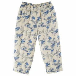 Pantalon Quilté Fleuri | Ecru