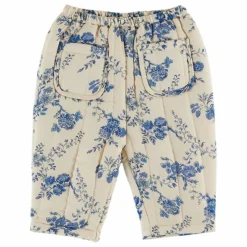 Pantalon Quilté Fleuri | Ecru