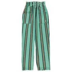Pantalon Rayé | Bleu Vert