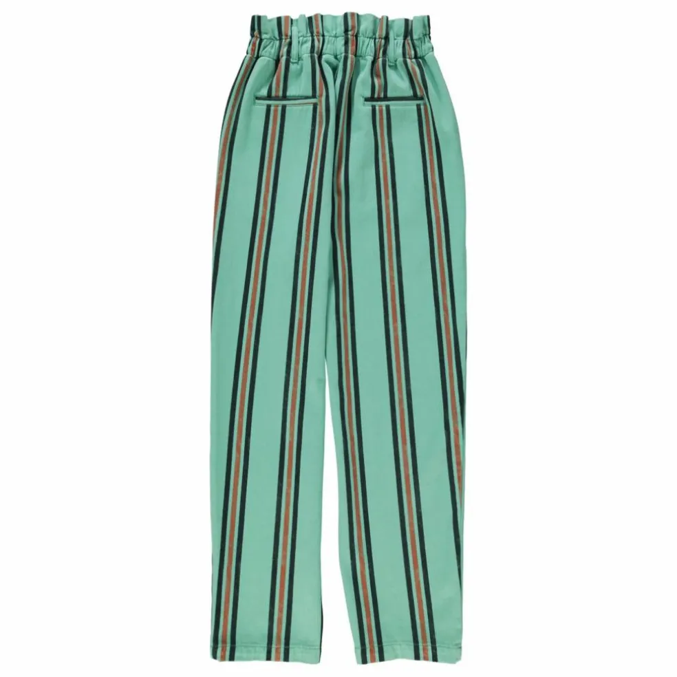 Pantalon Rayé | Bleu Vert
