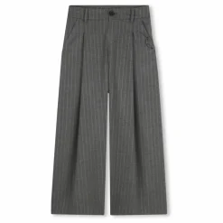 Pantalon Rayé | Gris chiné