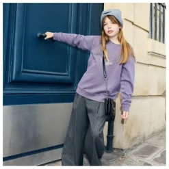 Pantalon Rayé | Gris chiné