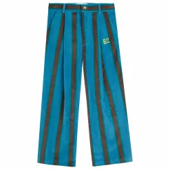 Pantalon Rayé Velours | Bleu