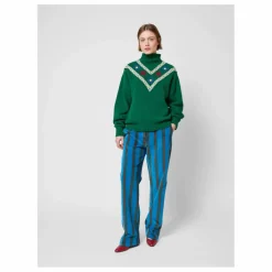 Pantalon Rayée Velours - Collection Femme | Bleu marine