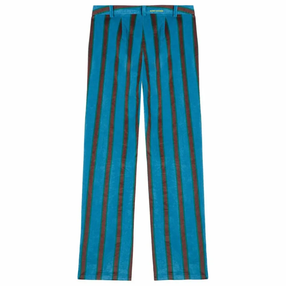 Pantalon Rayée Velours - Collection Femme | Bleu marine