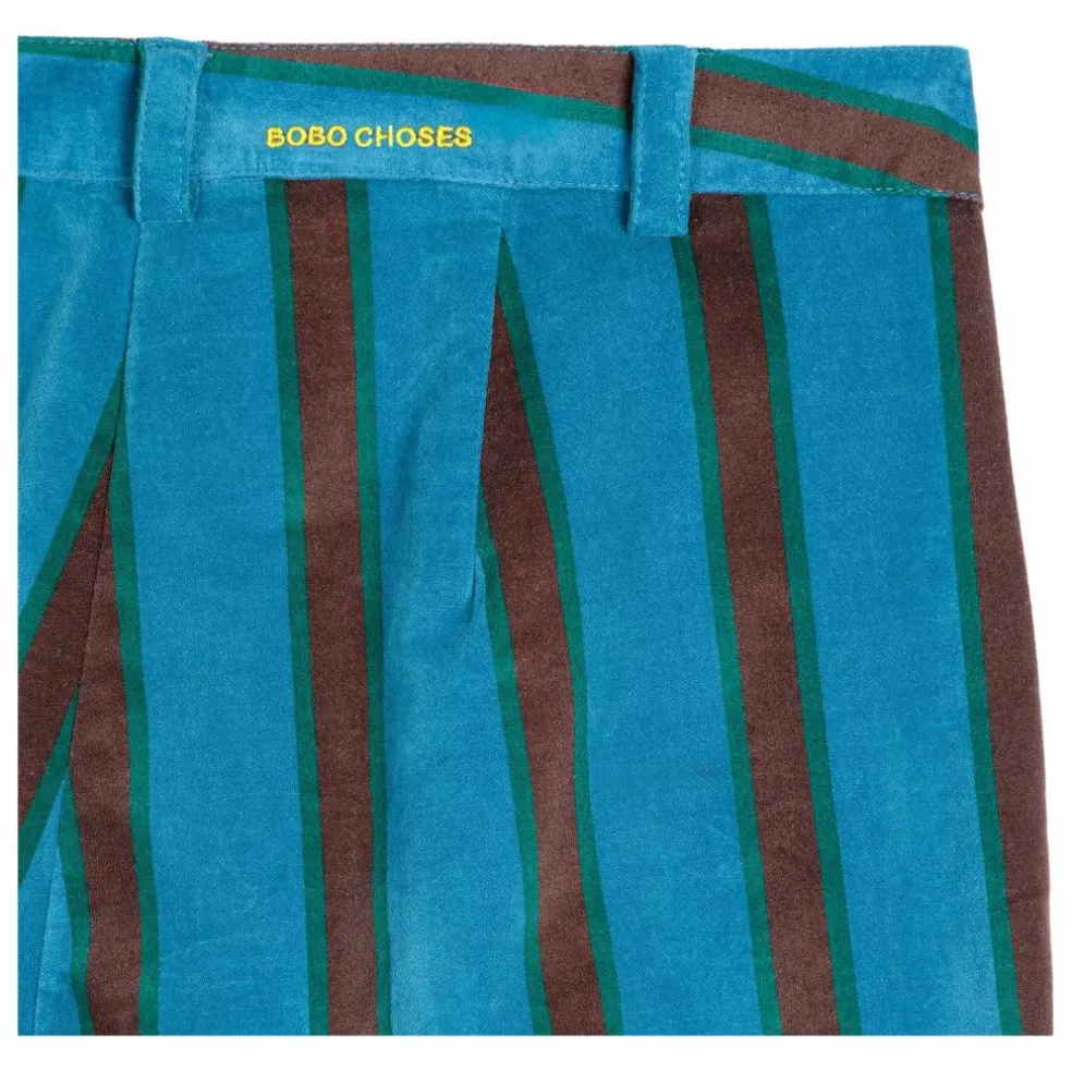 Pantalon Rayée Velours - Collection Femme | Bleu marine