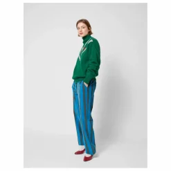 Pantalon Rayée Velours - Collection Femme | Bleu marine