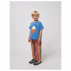 Pantalon Rayure Coton Bio | Rouge