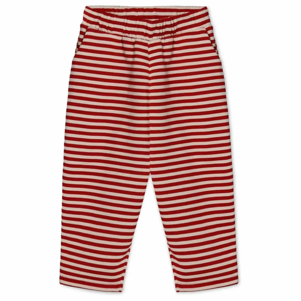 Pantalon Rayures Alvin Coton Bio | Rouge