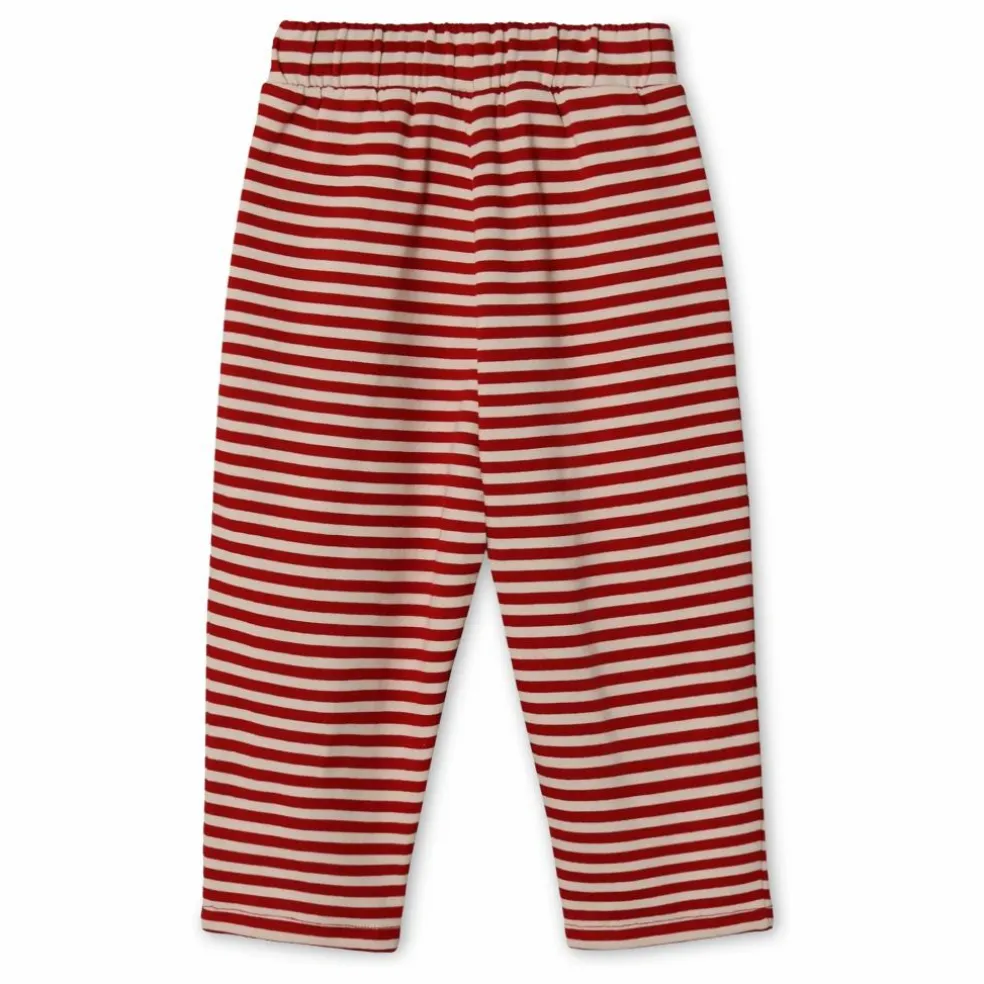Pantalon Rayures Alvin Coton Bio | Rouge