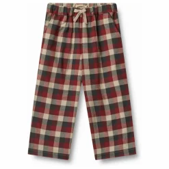 Pantalon Sasha Carreaux Coton Bio | Rouge