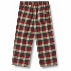 Pantalon Sasha Carreaux Coton Bio | Rouge