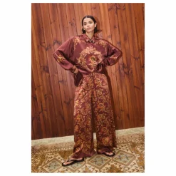Pantalon Seraphina Soie | Bordeaux