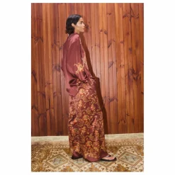 Pantalon Seraphina Soie | Bordeaux