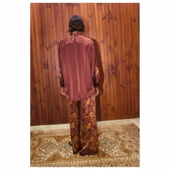 Pantalon Seraphina Soie | Bordeaux