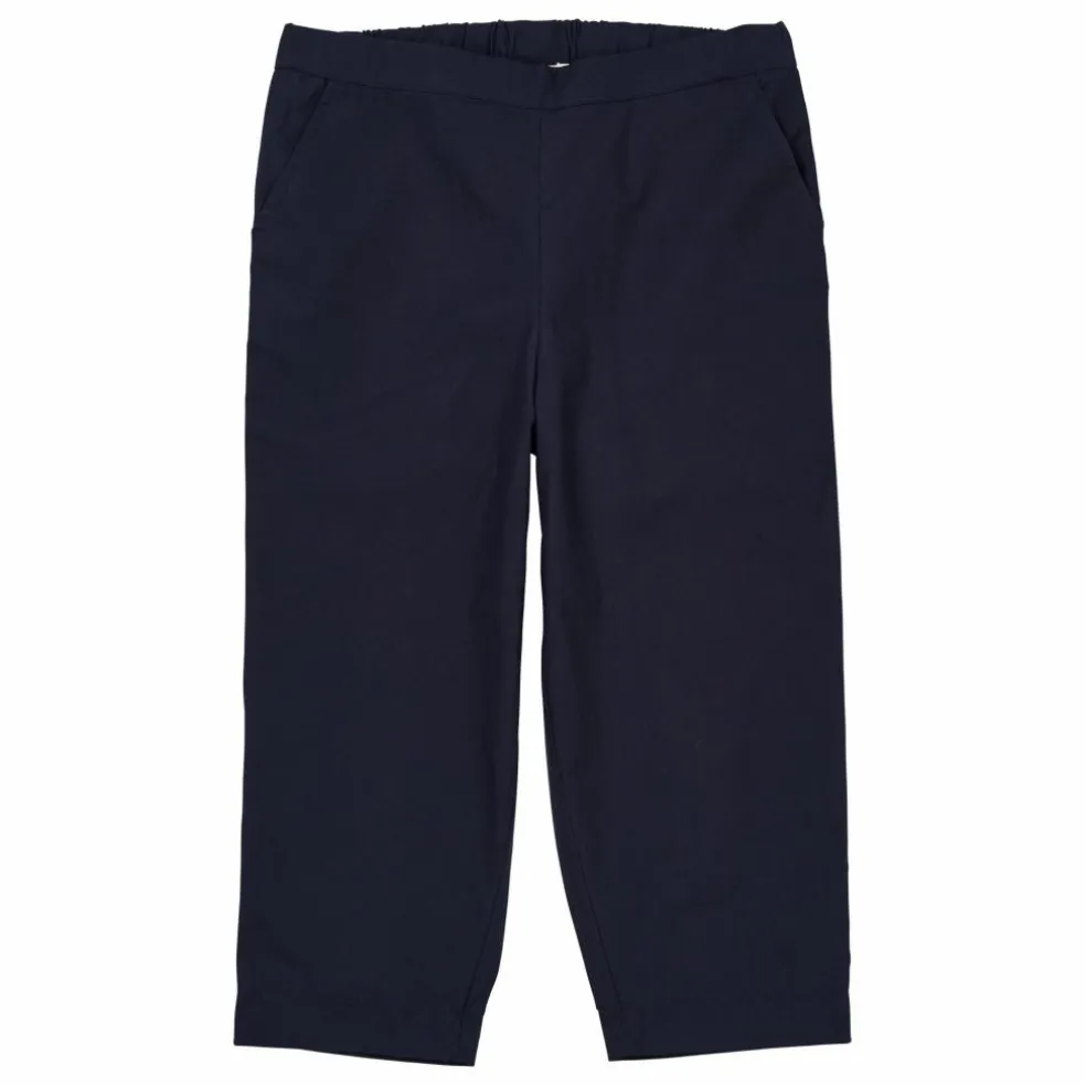 Pantalon Taille Ajustable Popeline Coton Bio | Bleu marine