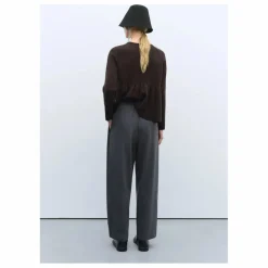 Pantalon Tailoring Perles Laine Vierge | Gris