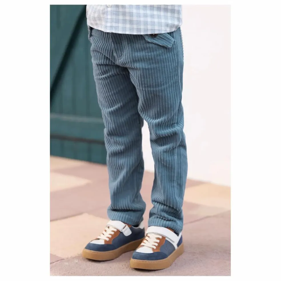 Pantalon Velours Côtelé | Bleu gris
