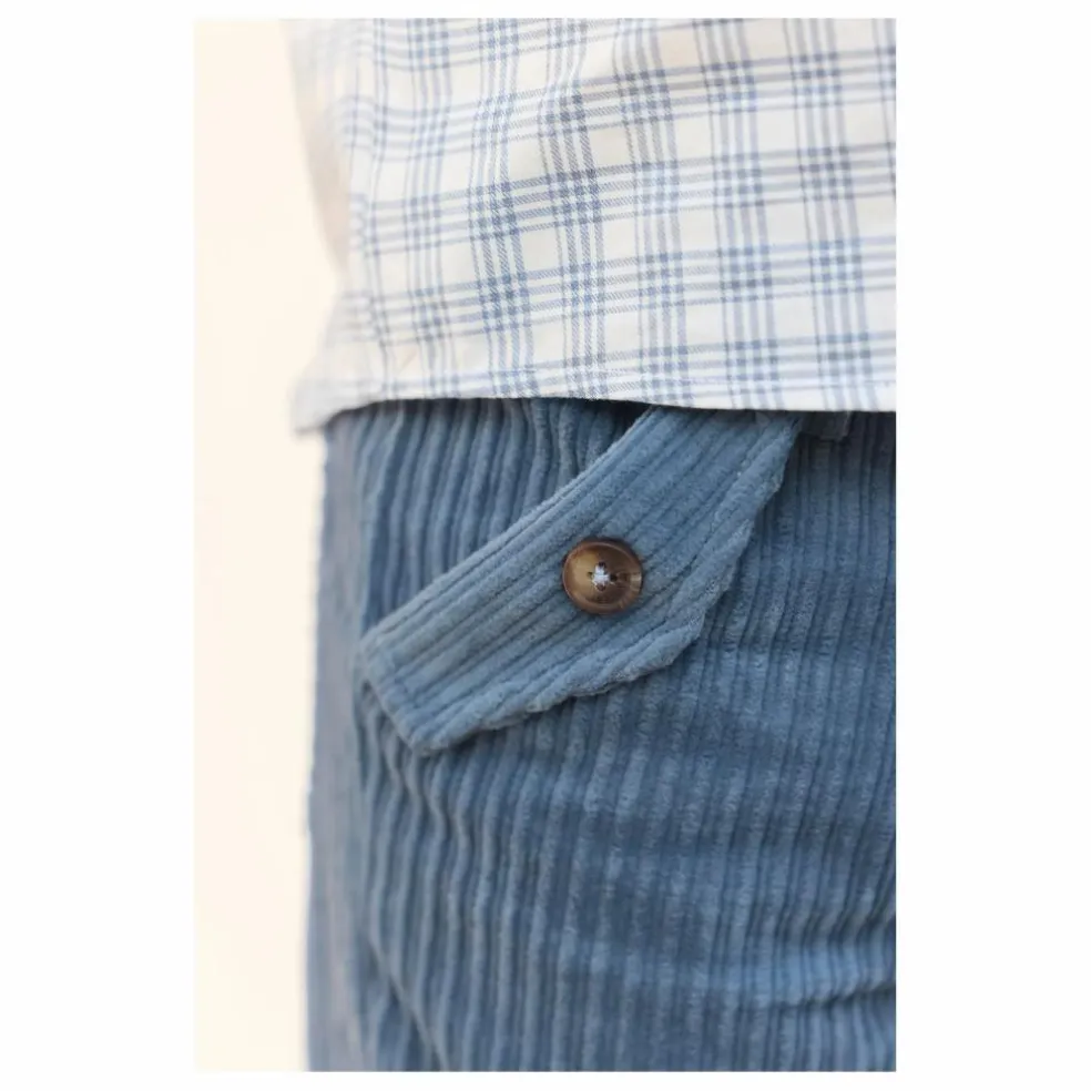 Pantalon Velours Côtelé | Bleu gris