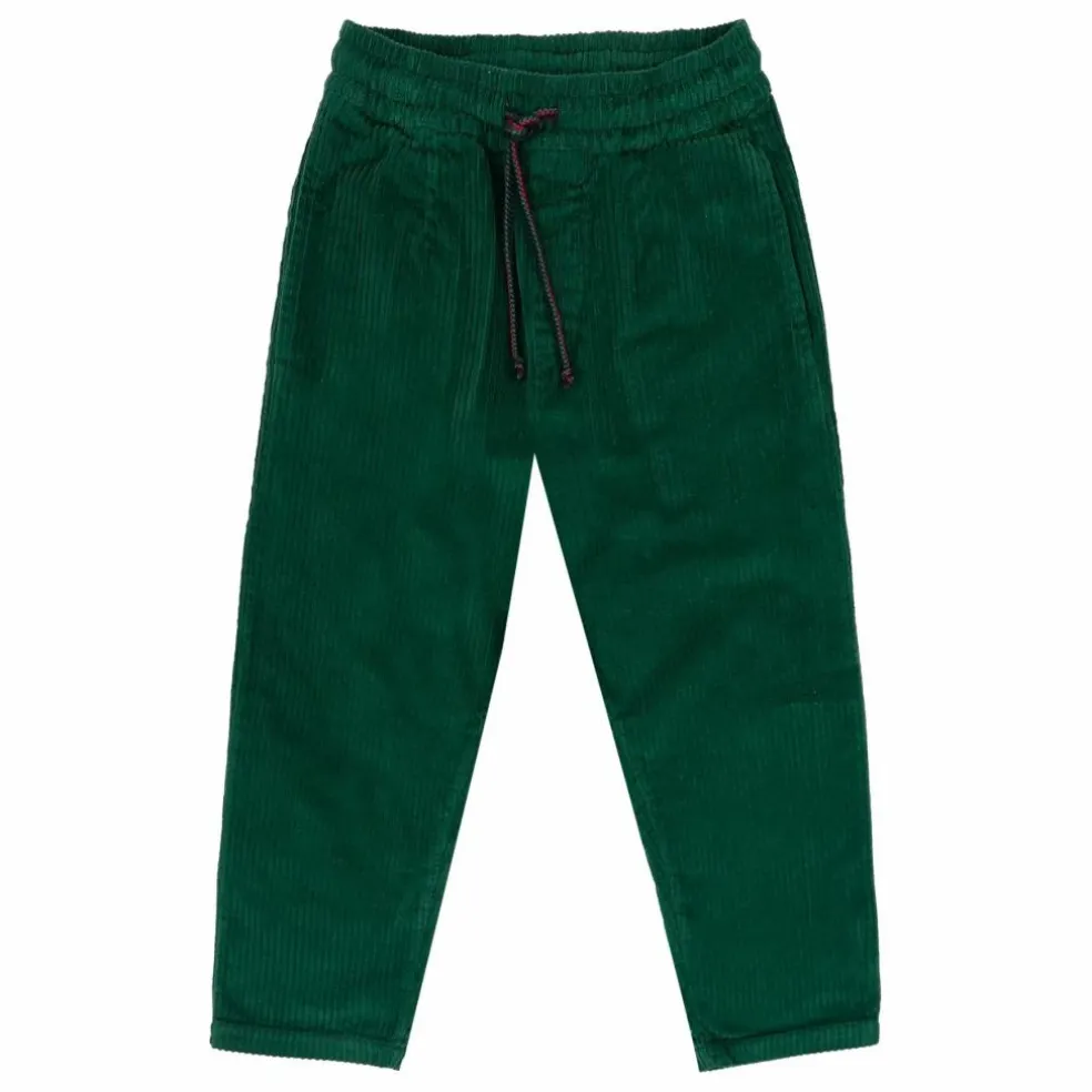 Pantalon Velours Côtelé Comfy Coton Bio | Vert foncé