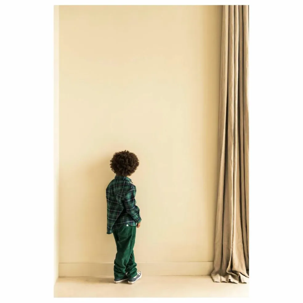 Pantalon Velours Côtelé Comfy Coton Bio | Vert foncé