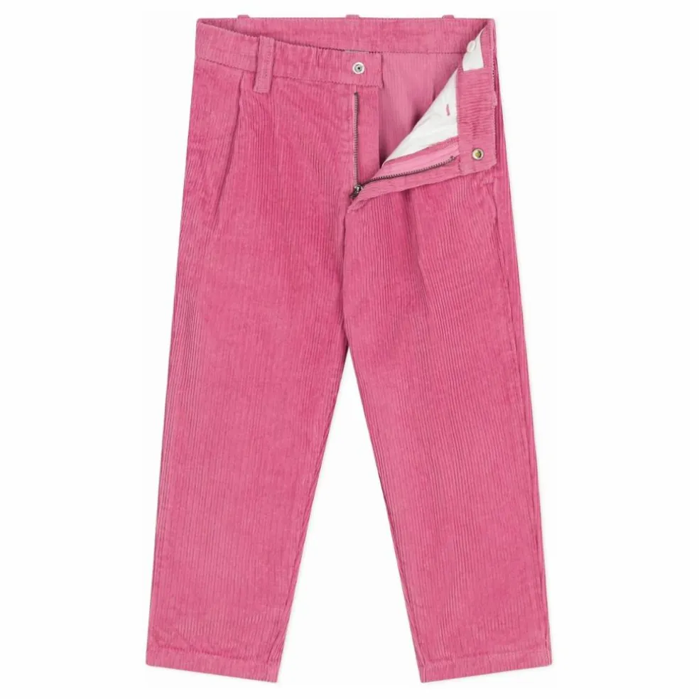 Pantalon Velours Côtelé Coton Bio | Rose bonbon