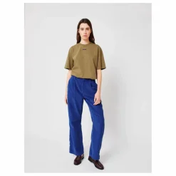 Pantalon Velours Côtelé Coton Bio - Collection Femme | Bleu
