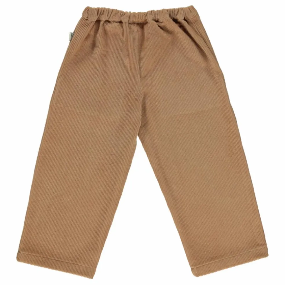 Pantalon Velours Côtelé Coton Bio Pomelos | Marron