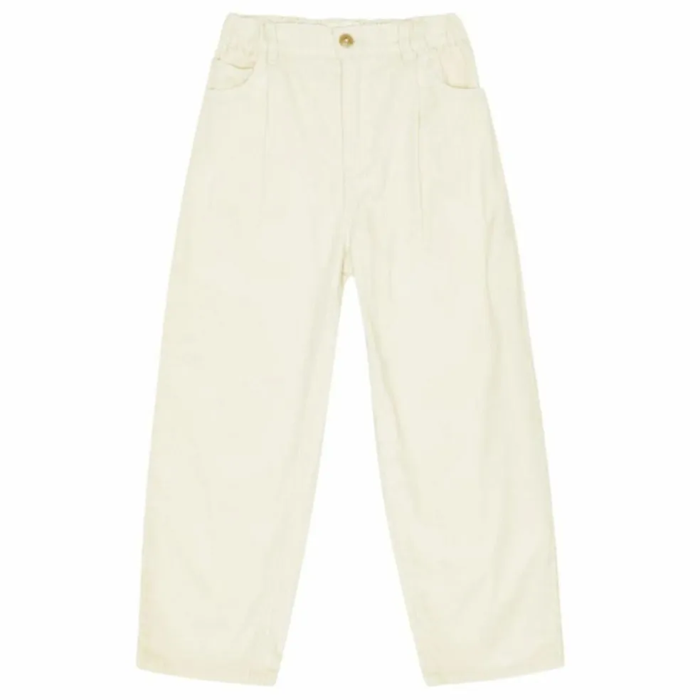 Pantalon Velours Côtelé Dorethy Coton Bio | Ecru