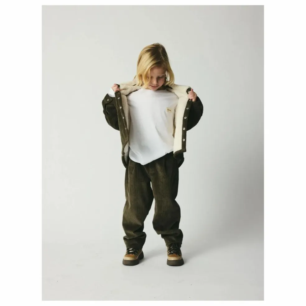 Pantalon Velours Côtelé Dorethy Coton Bio | Vert kaki