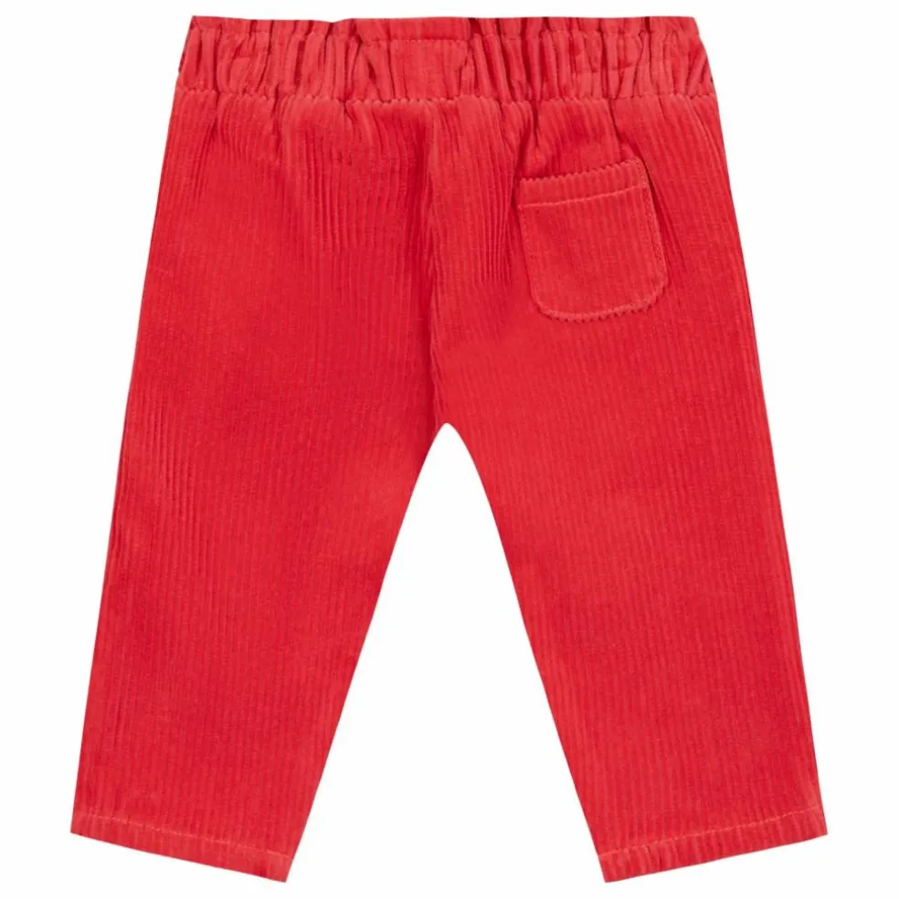 Pantalon Velours Côtelé Nœud | Corail