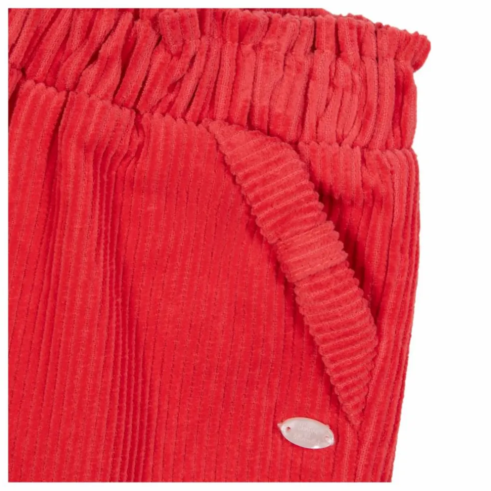 Pantalon Velours Côtelé Nœud | Corail