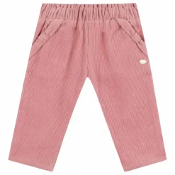 Pantalon Velours Côtelé Nœud | Rose pâle