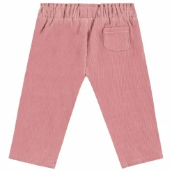 Pantalon Velours Côtelé Nœud | Rose pâle