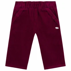 Pantalon Velours Côtelé Nœud | Prune