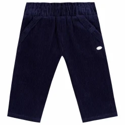 Pantalon Velours Côtelé Nœud | Bleu nuit
